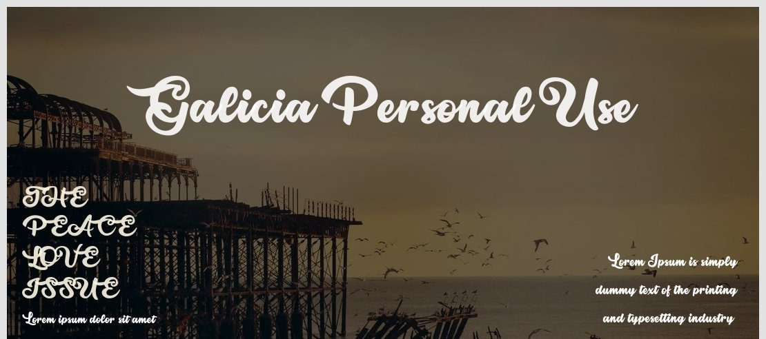Galicia Personal Use Font
