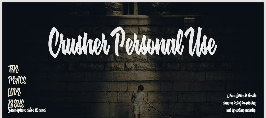 Crusher Personal Use Font
