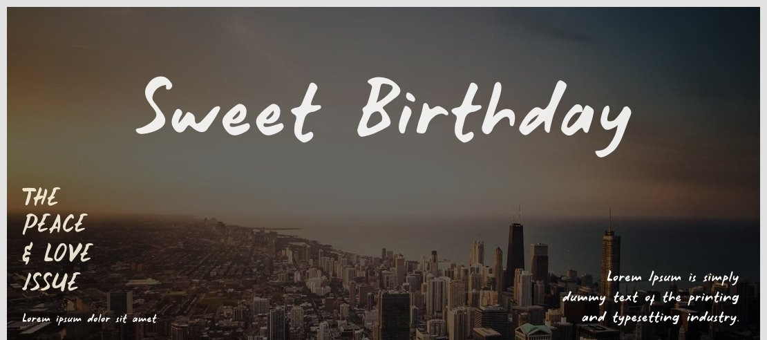 Sweet Birthday Font