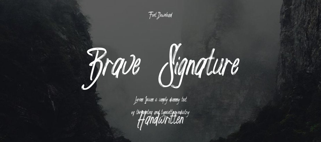 Brave_Signature Font