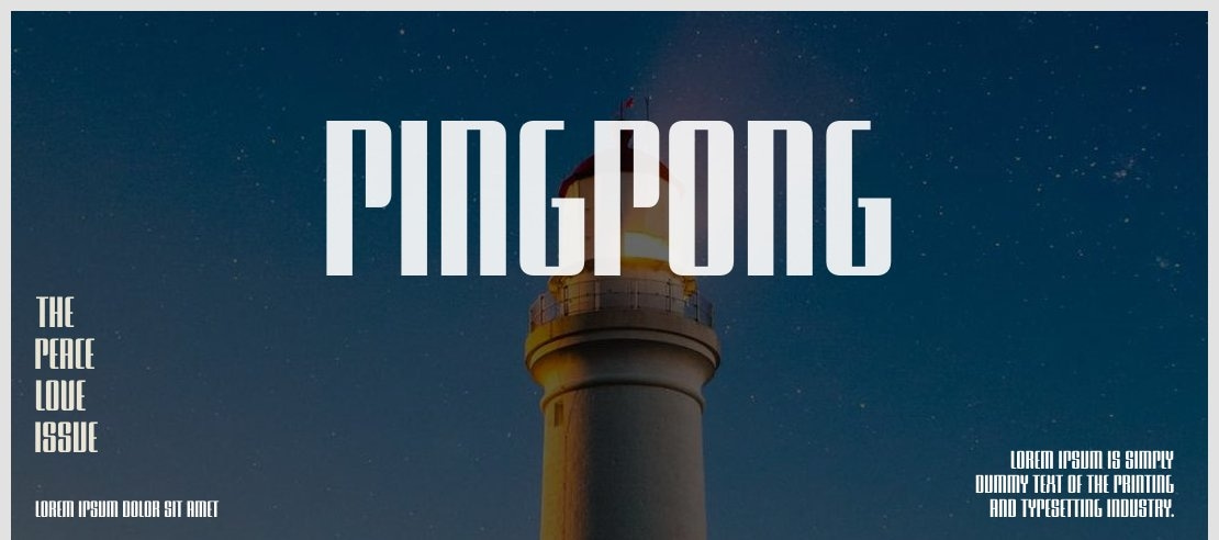 PingPong Font