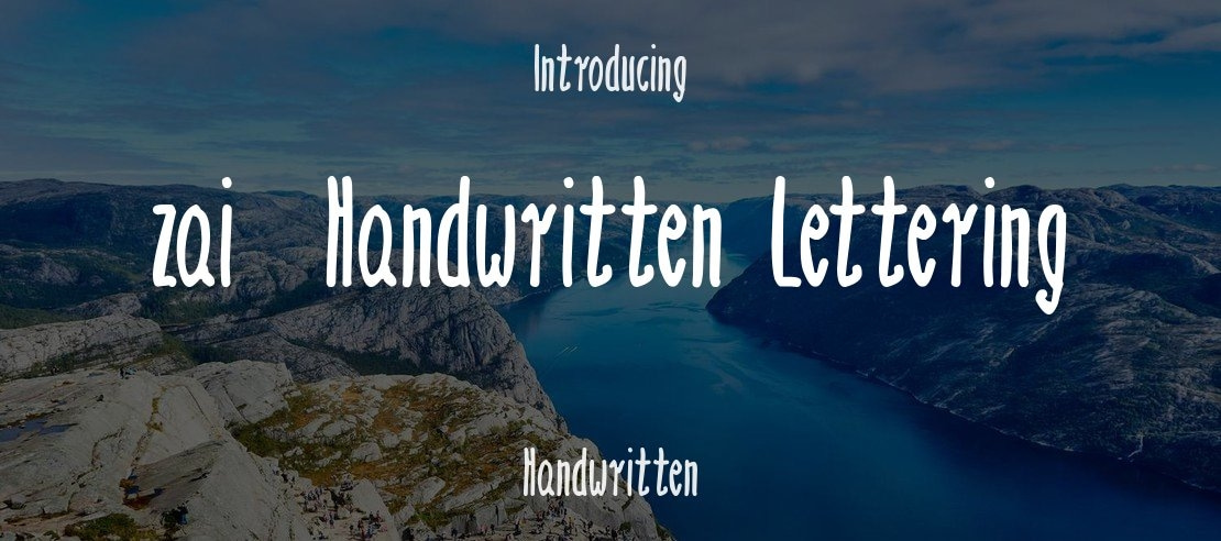 zai  Handwritten Lettering Font