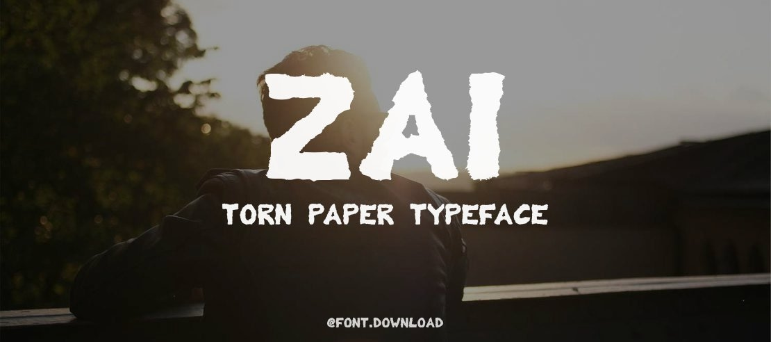 zai Torn Paper Font