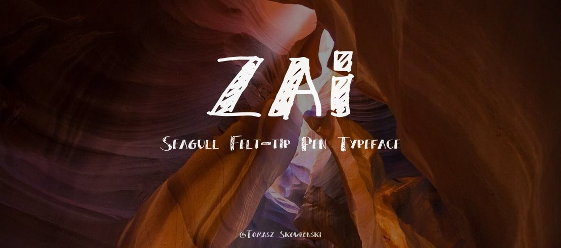 zai Seagull Felt-tip Pen Font