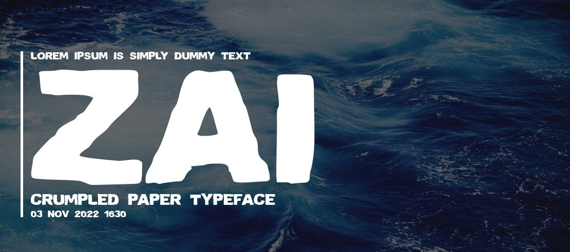 zai Crumpled Paper Font