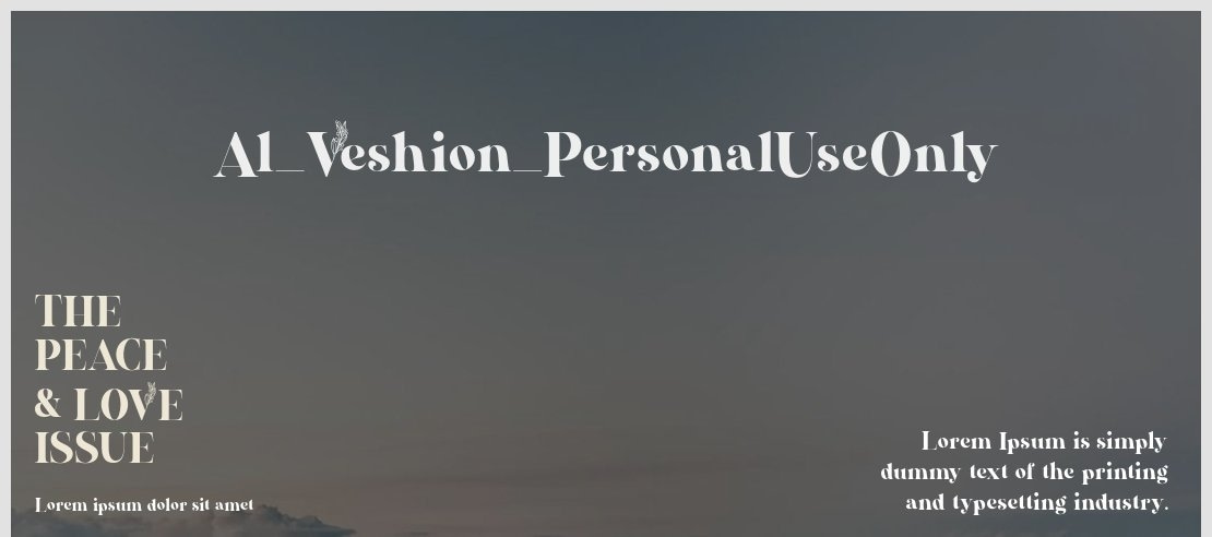 Al_Veshion_PersonalUseOnly Font