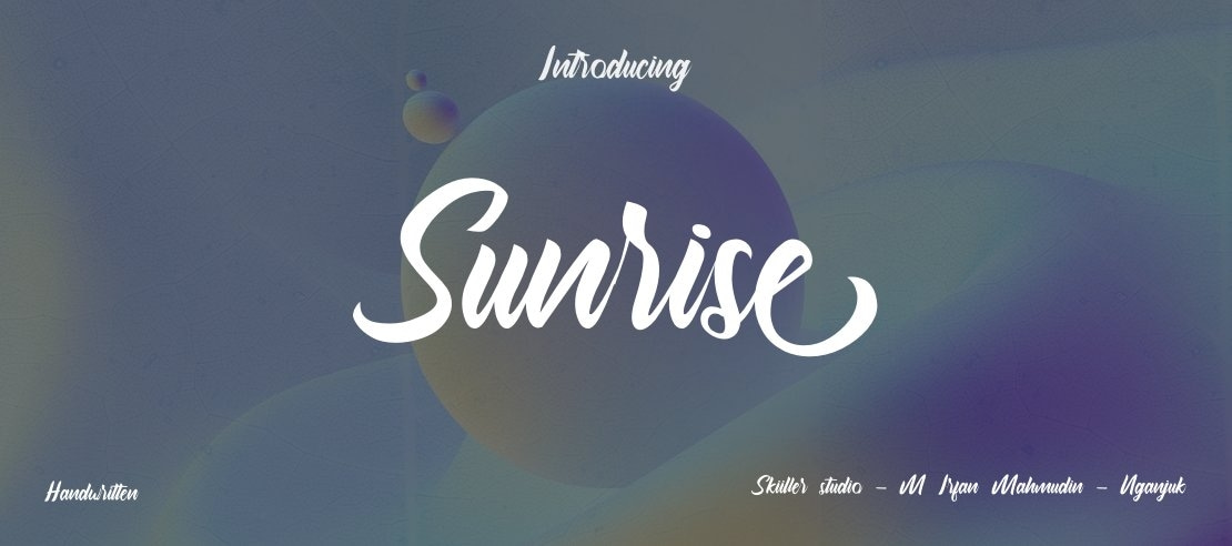 Sunrise Font