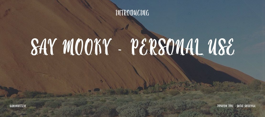 Say Mooky - Personal Use Font