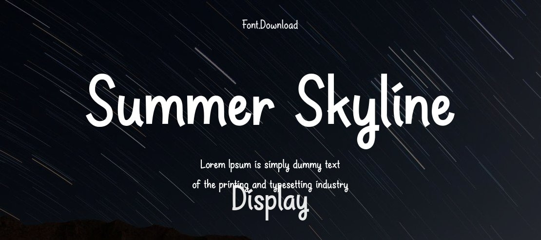 Summer Skyline Font