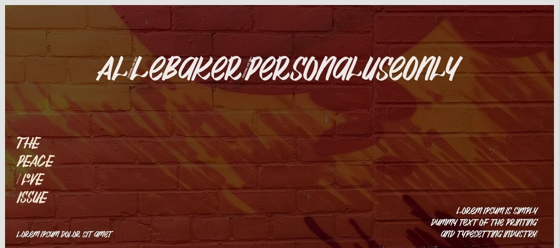Al_LeBaker_PersonalUseOnly Font