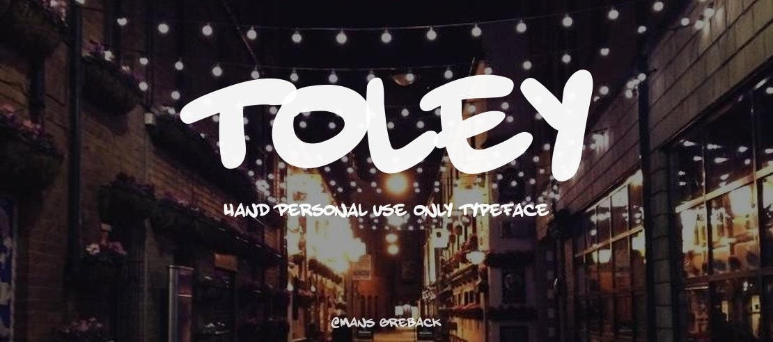 Toley Hand PERSONAL USE ONLY Font