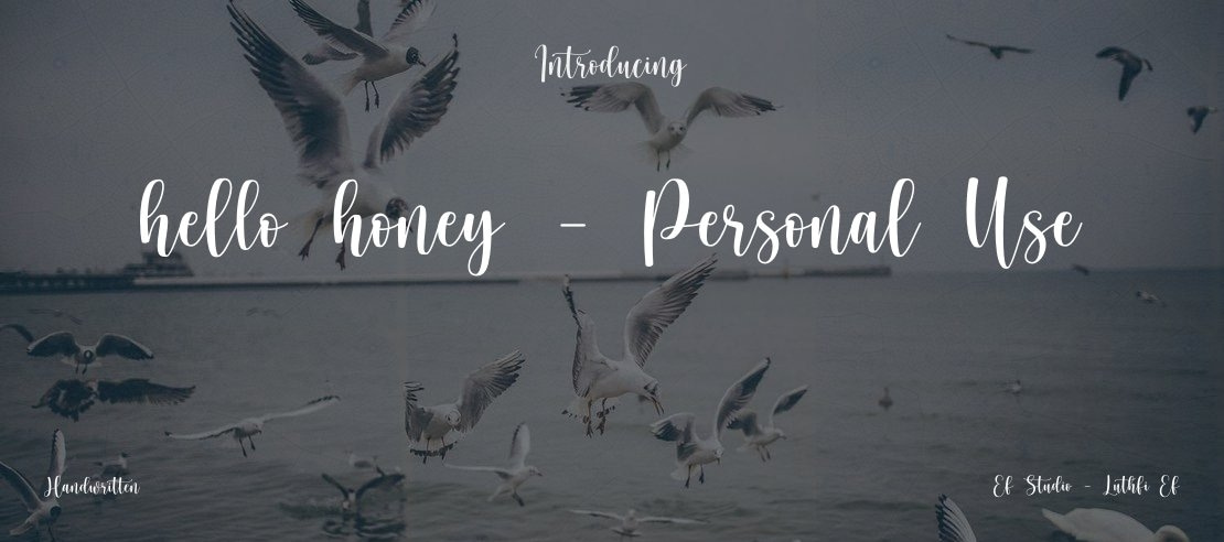 hello honey - Personal Use Font