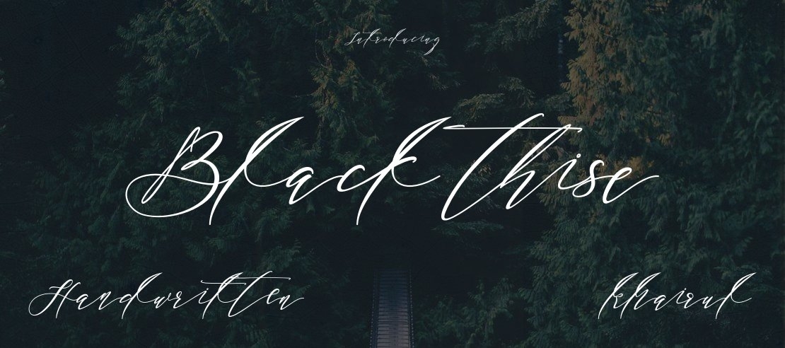 Black thise Font