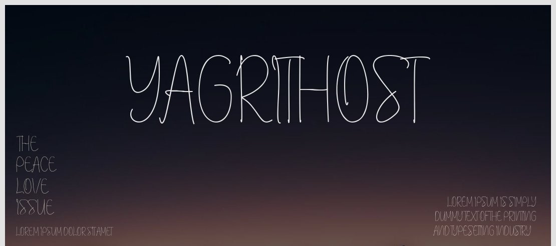 Yagrithost Font