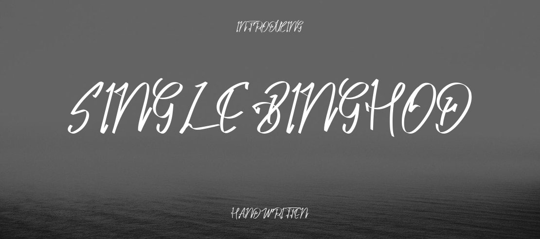 single binghod Font