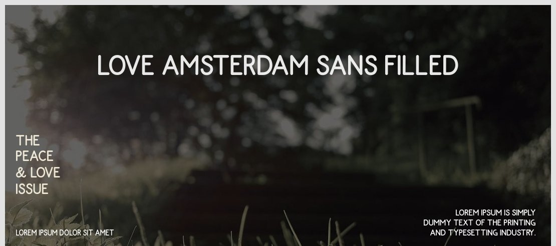 Love Amsterdam Sans Filled Font Family