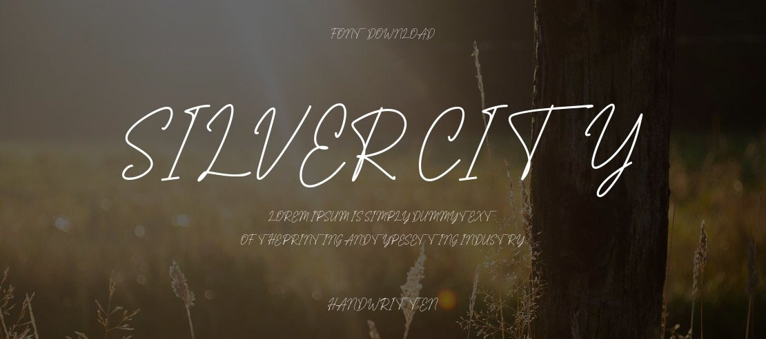 Silver City Font