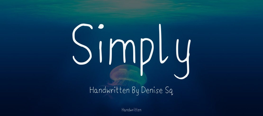 Simply Handwritten By Denise Sq Font