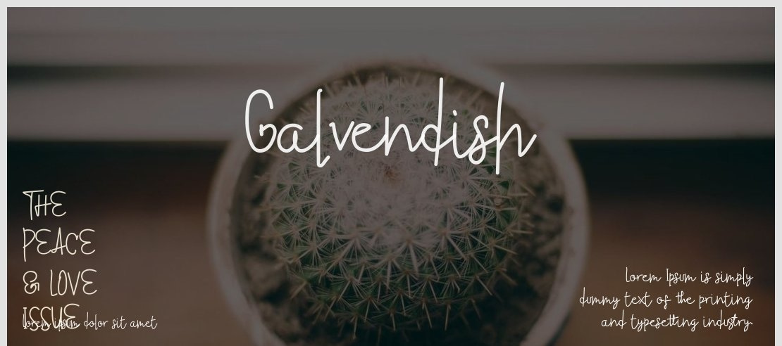 Galvendish Font