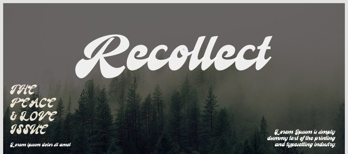 Recollect Font