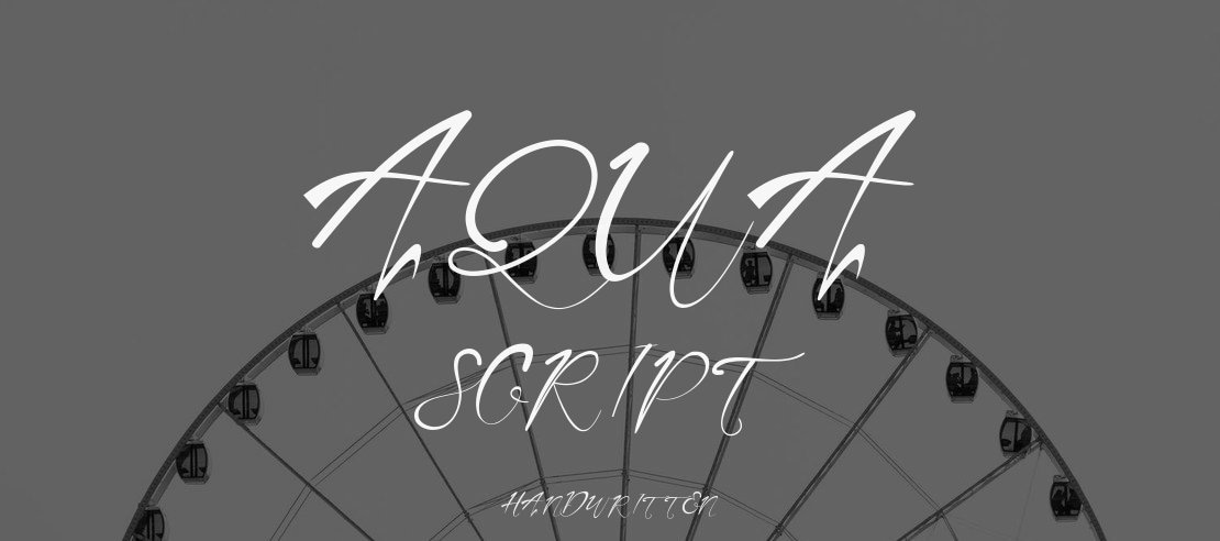 Aqua Script Font