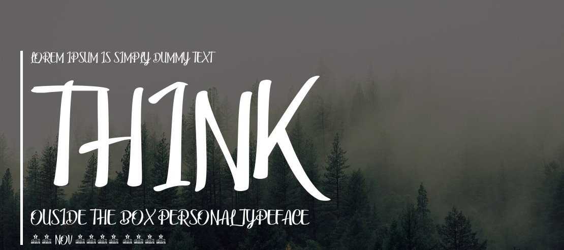 Think Ouside the Box Personal Font