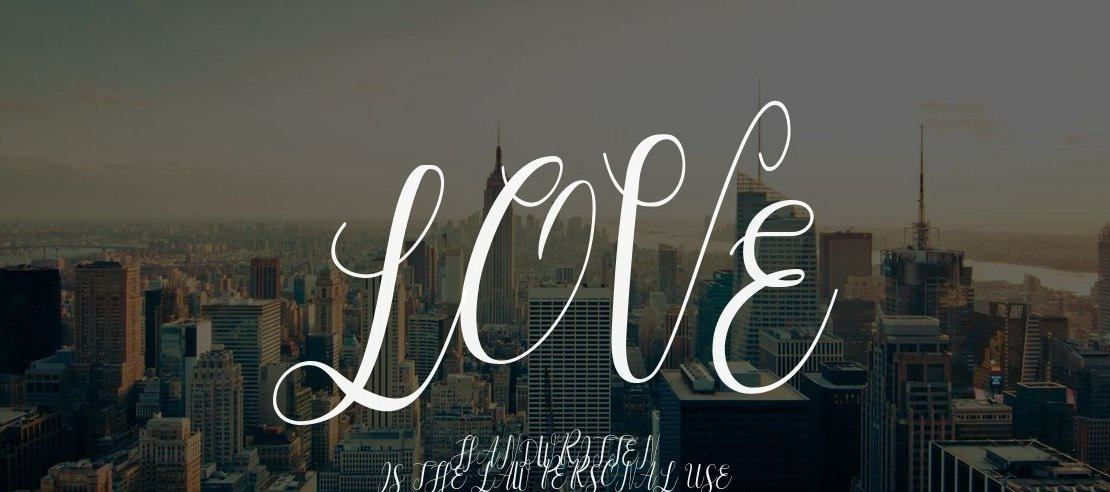 Love is the Law Personal Use Font