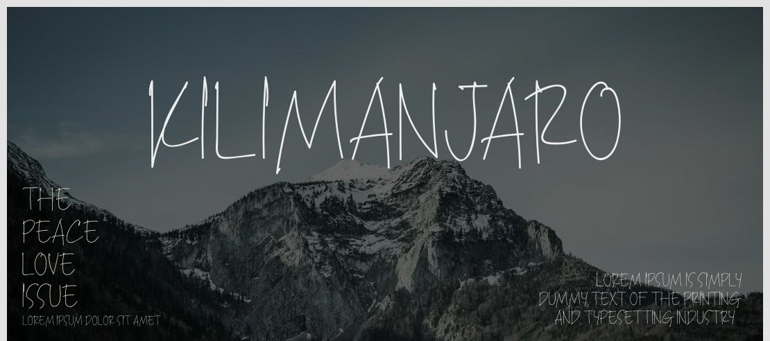 Kilimanjaro Font
