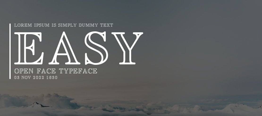 Easy Open Face Font