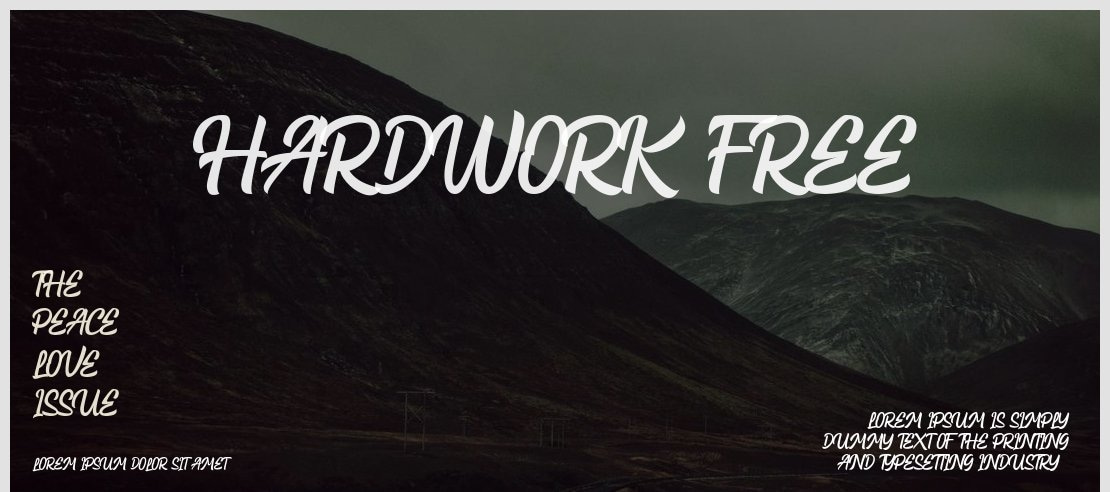 Hardwork Free Font