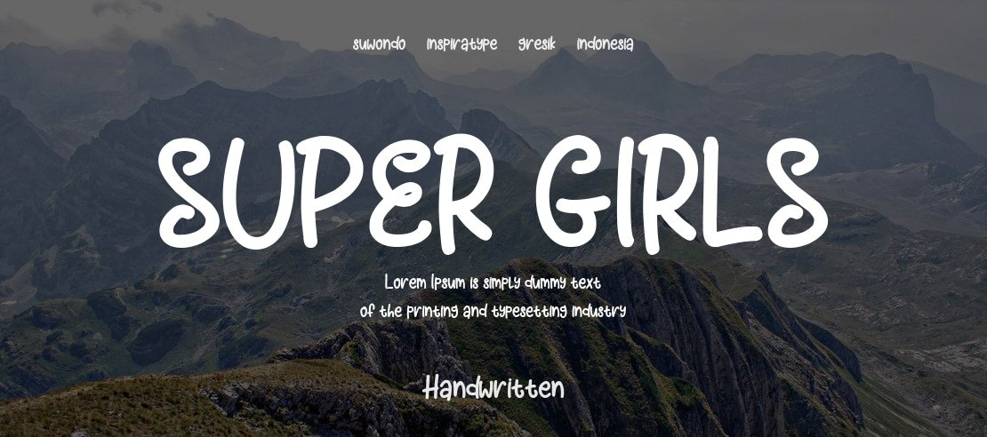 SUPER GIRLS Font