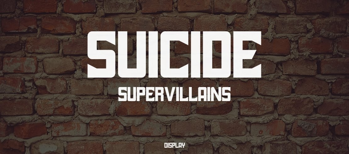Suicide SuperVillains Font