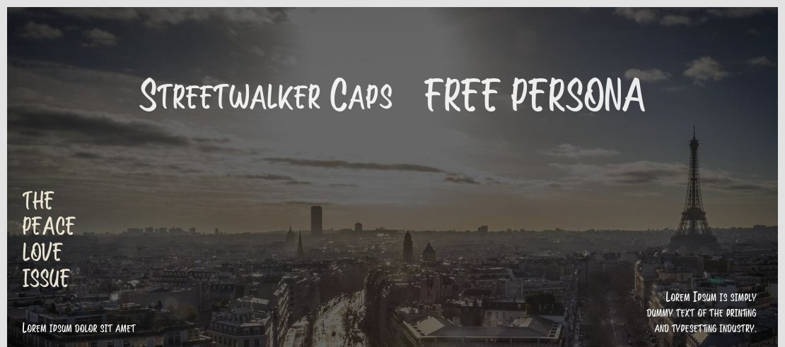 Streetwalker Caps (FREE PERSONA Font