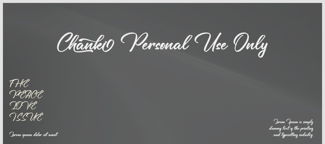 Chanki Personal Use Only Font