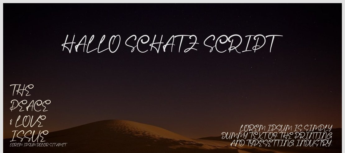 Hallo Schatz Script Font