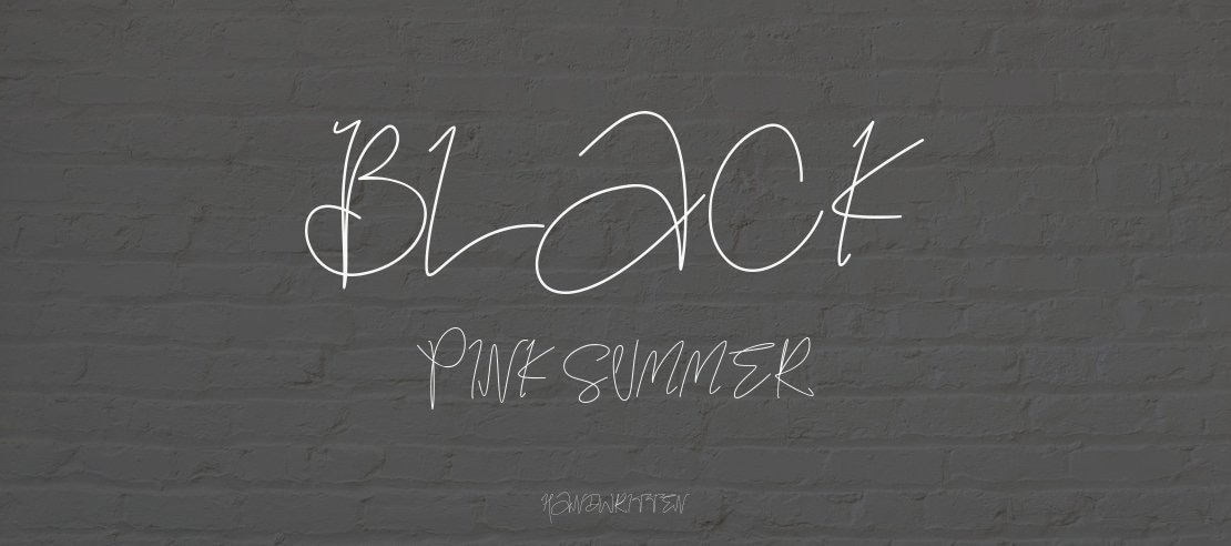 Black Pink Summer Font