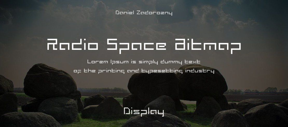 Radio Space Bitmap Font Family