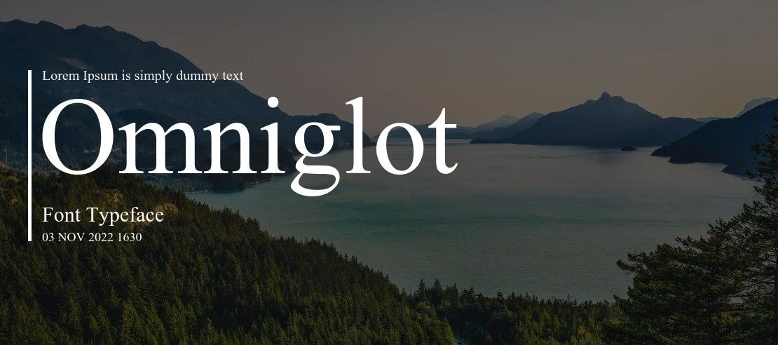 Omniglot Font