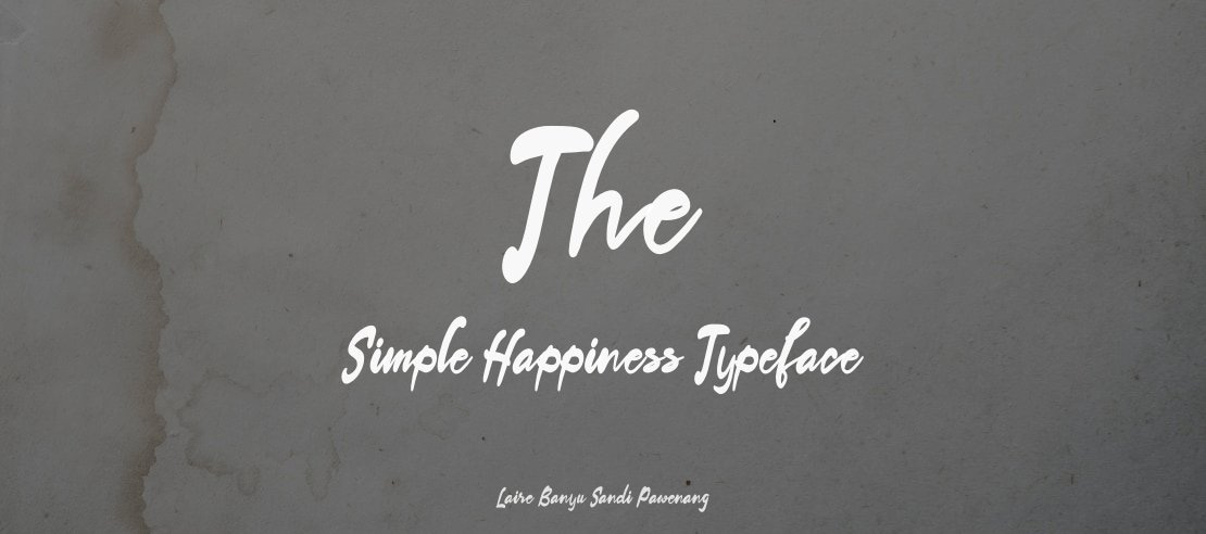 The Simple Happiness Font