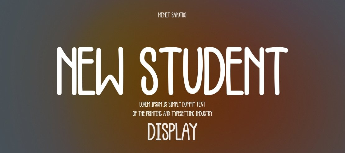 NEW STUDENT Font Family