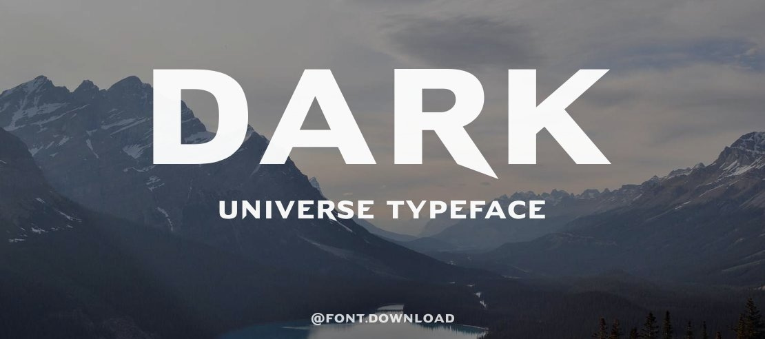 Dark Universe Font