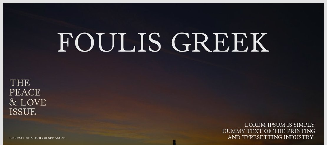 Foulis Greek Font