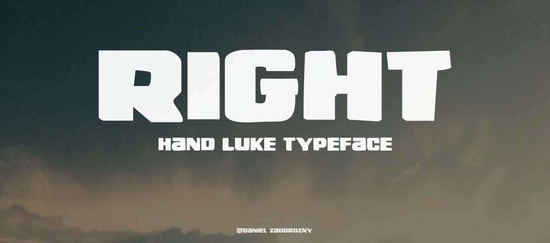 Right Hand Luke Font Family