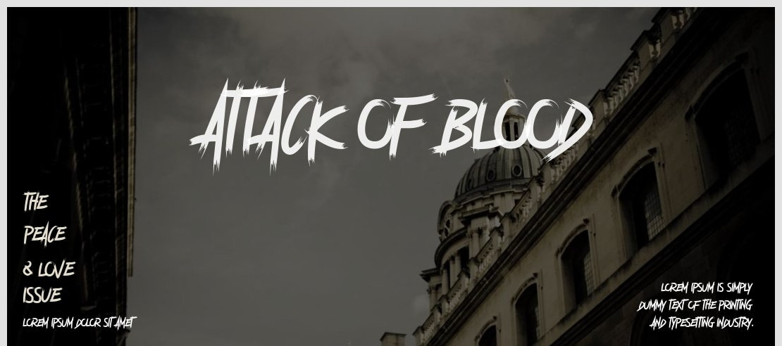 Attack of Blood Font Family