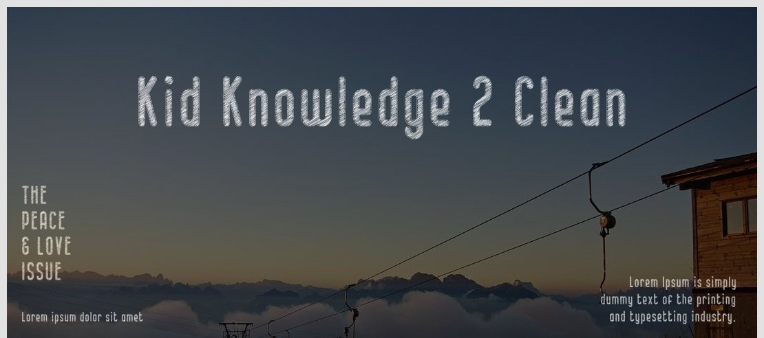 Kid Knowledge 2 Clean Font Family