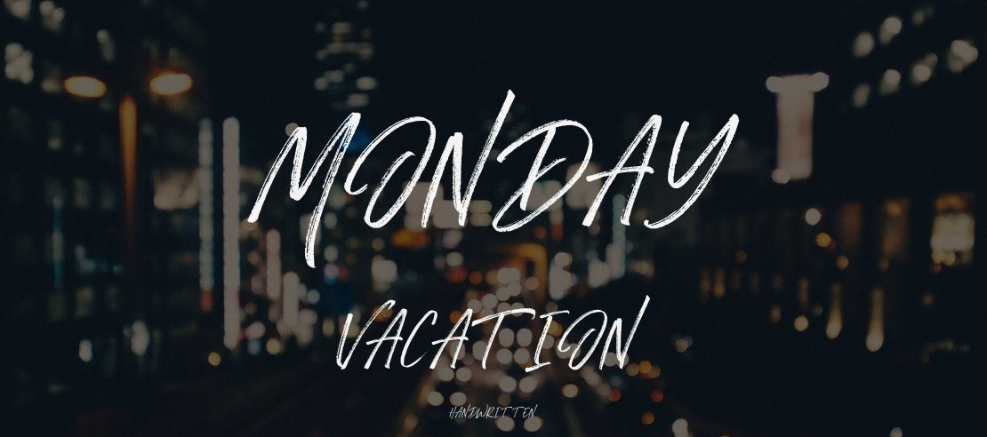 Monday Vacation Font