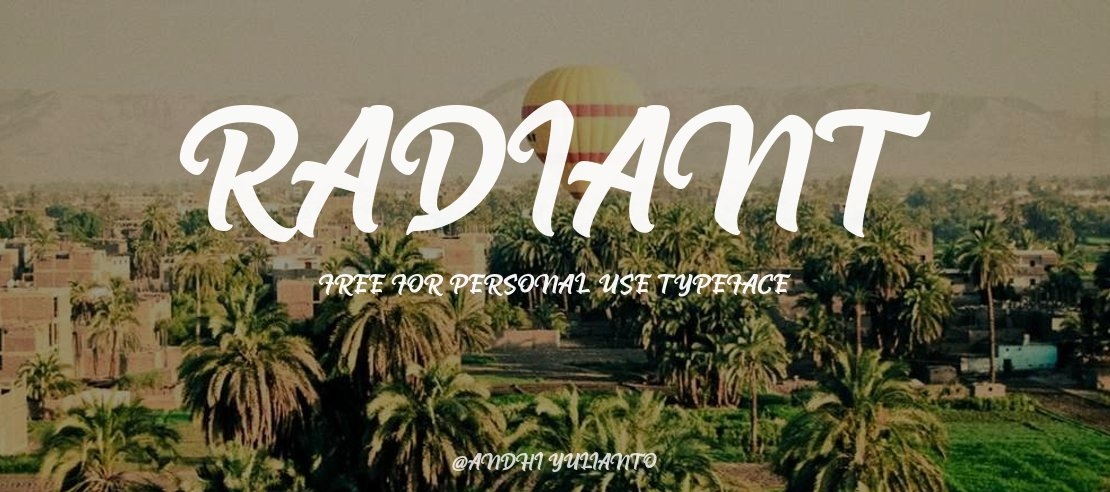 Radiant Free For Personal Use Font