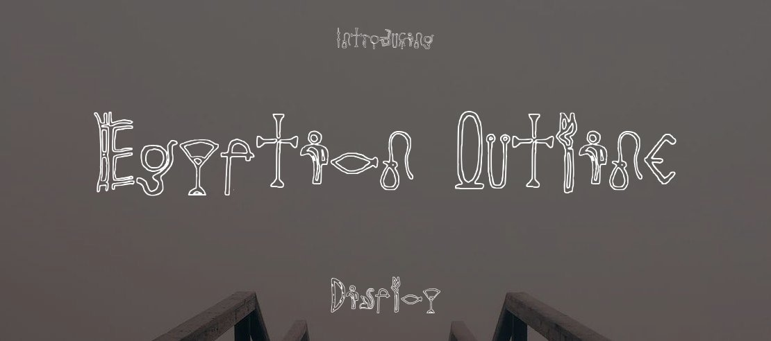 Egyptian Outline Font