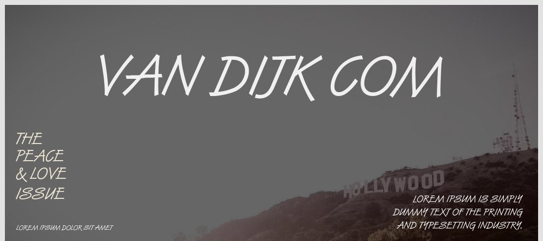 Van Dijk Com Font Family