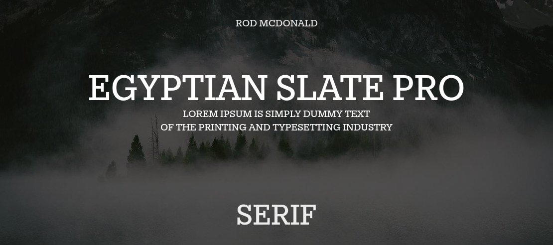 Egyptian Slate Pro Font Family